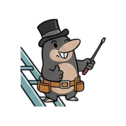 Mole on escalator