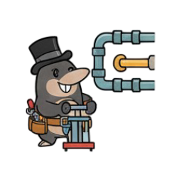 Mole connecting pipes